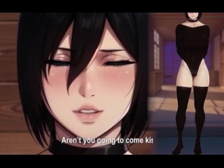 mikasa ackerman - «mikasa married life»; visual novel announcement; ntr; 3d sex porno hentai; (by @inusanjp) [attack on titan]